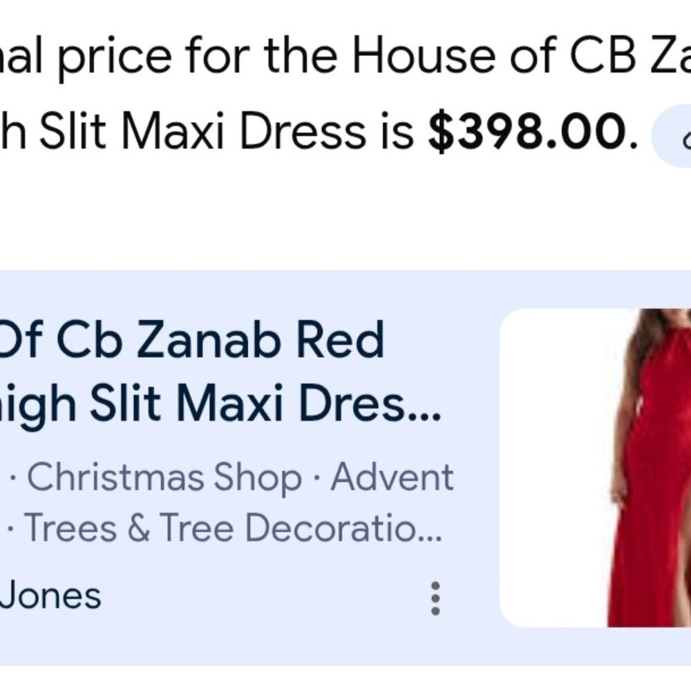 Red House of CB High Slit Dress